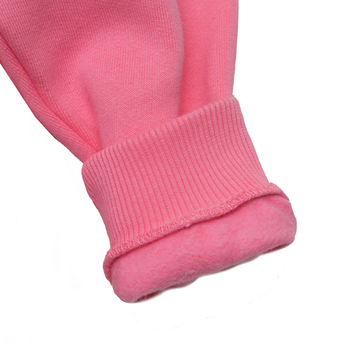 Children's Sweatshirt in Pink Organic Cotton with Little Girl Print on the front