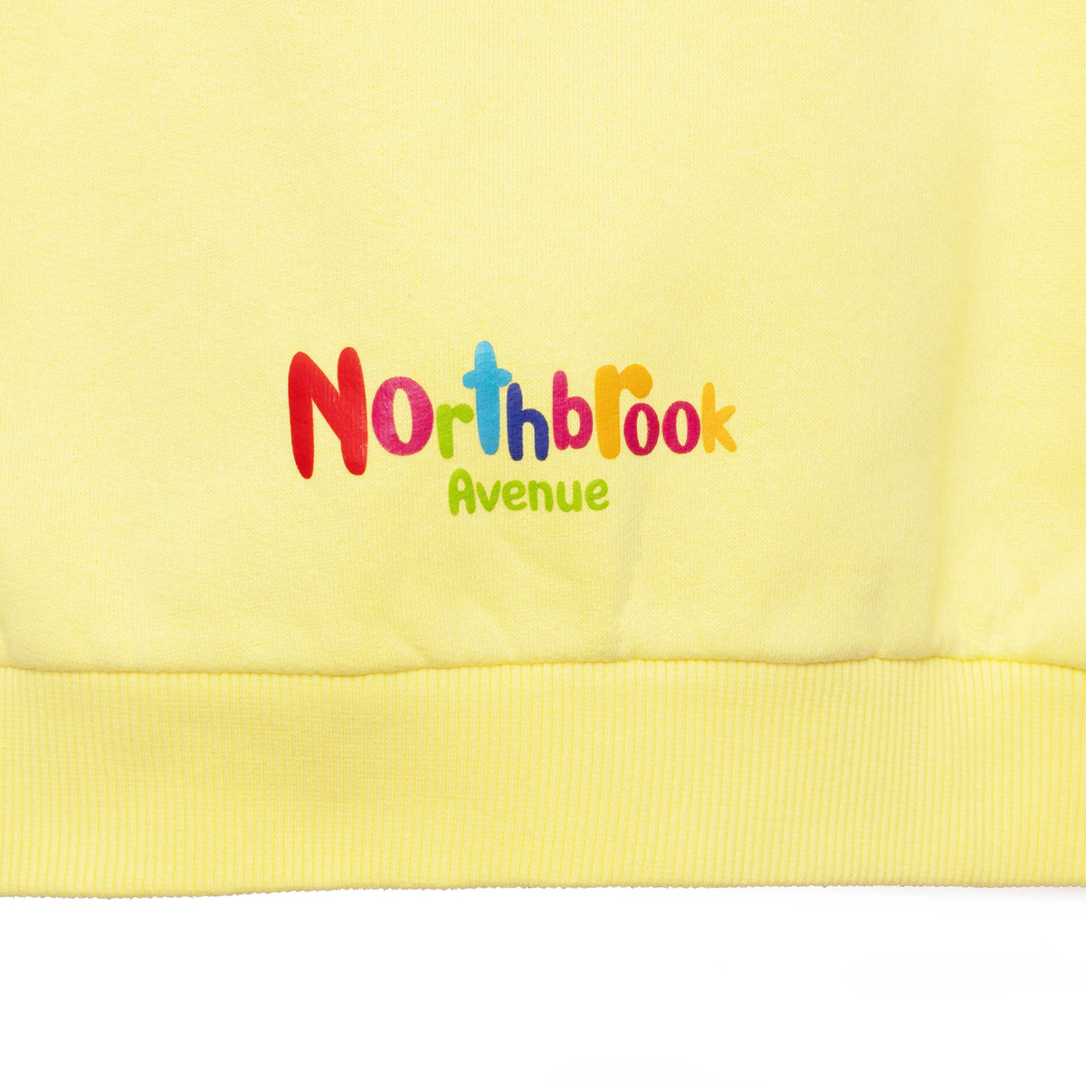 Children's Sweatshirt in Yellow Organic Cotton with Golden Retriever Print on the front