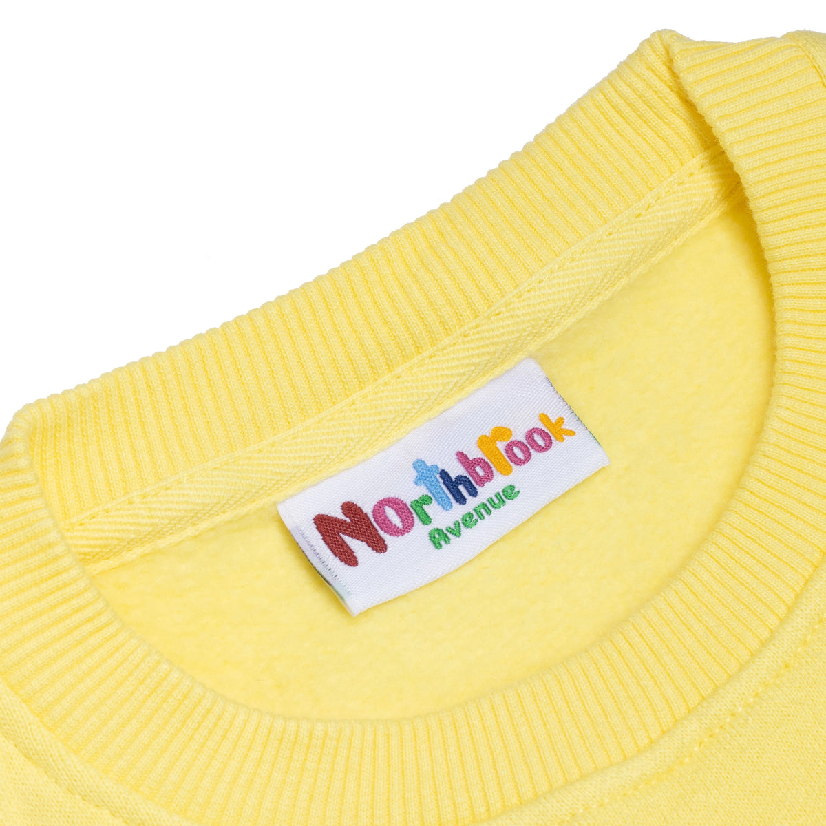 Children's Sweatshirt in Yellow Organic Cotton with Golden Retriever Print on the front
