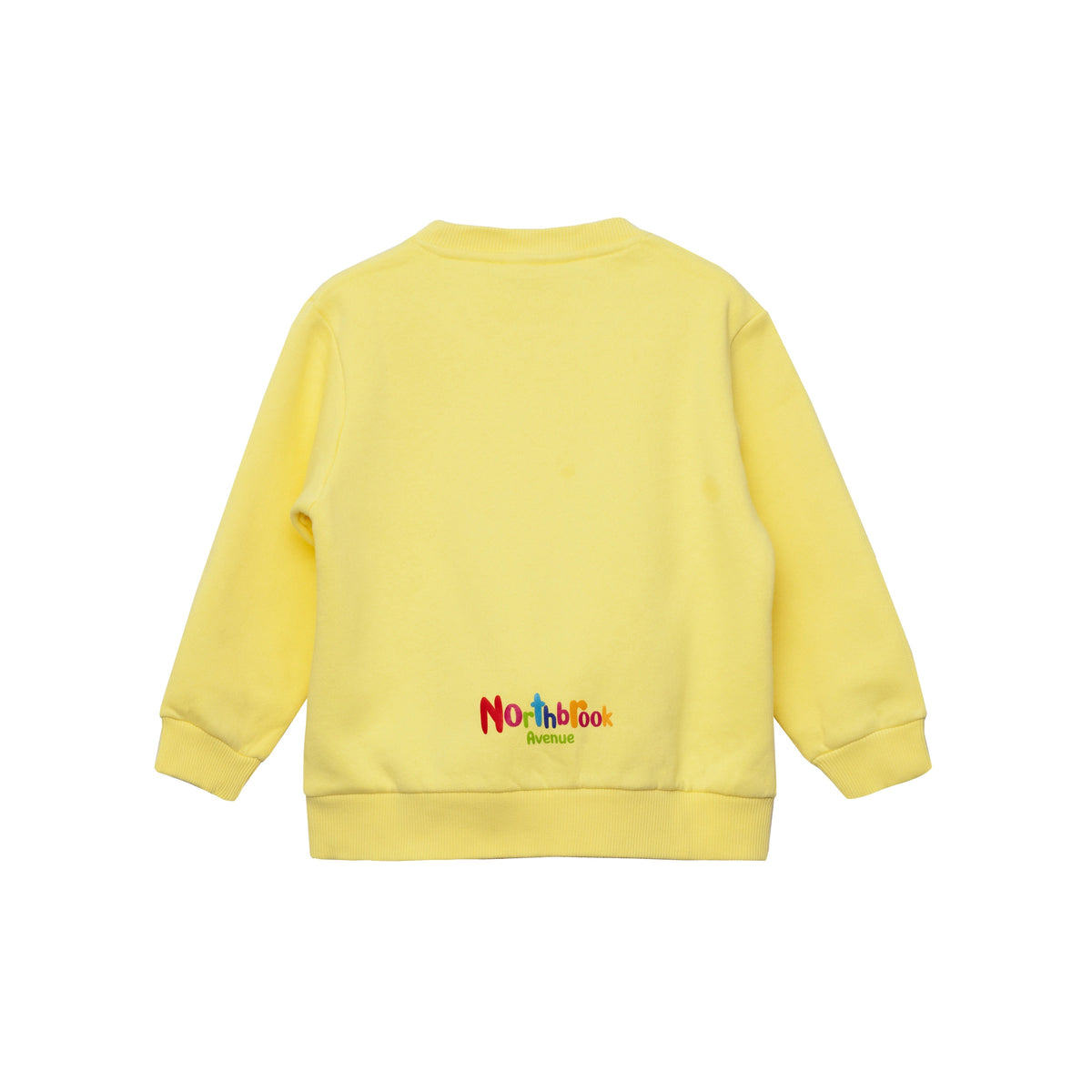 Children's Sweatshirt in Yellow Organic Cotton with Golden Retriever Print on the front