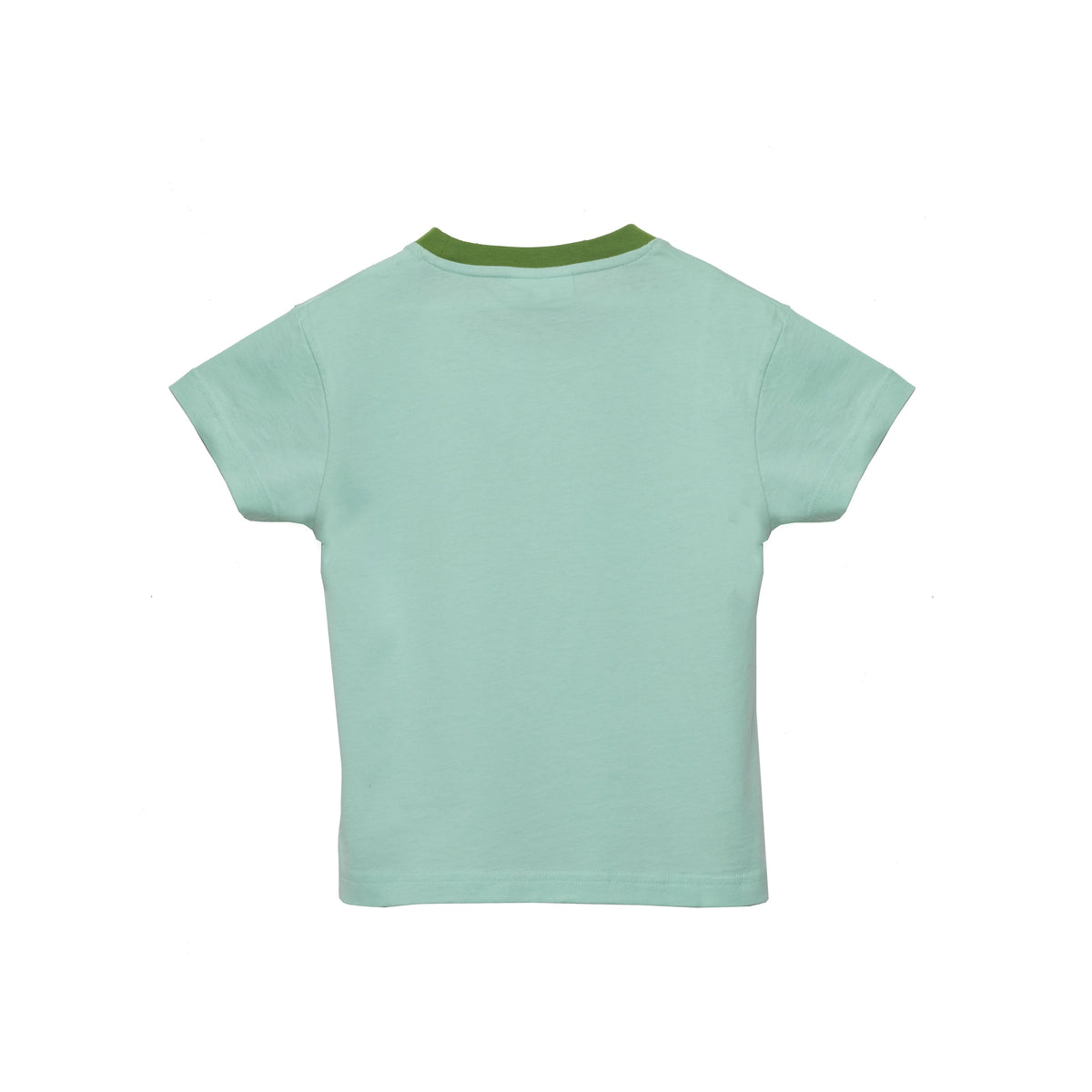 Children's T-Shirt in Green Organic Cotton with colorful Northbrook Avenue Logo