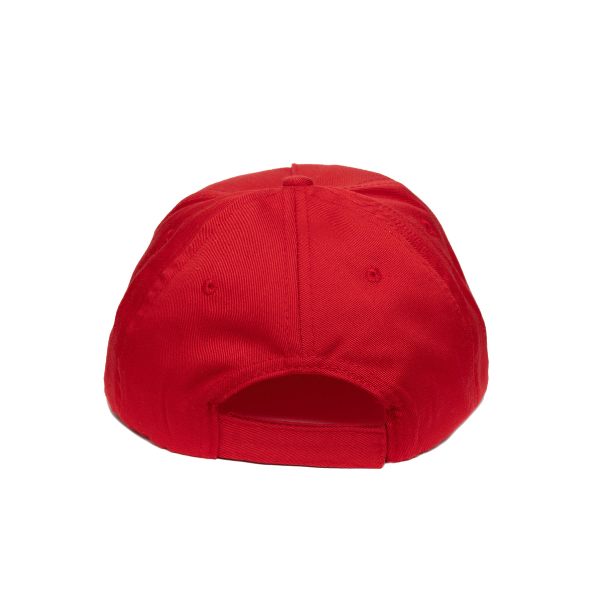 Children's Baseball Cap in Red Organic Cotton with Golden Retriever Embroidered Patch
